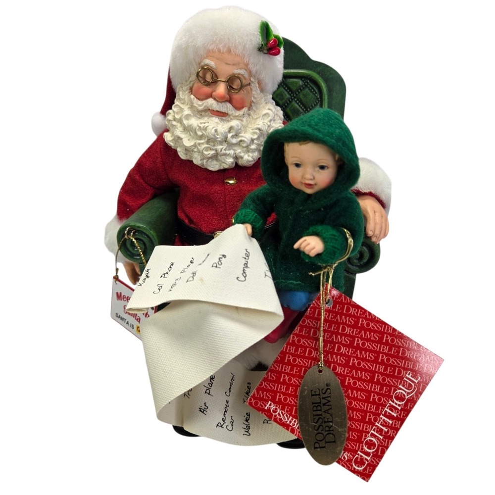 Possible Dreams Clothtique Santa Is Out Sleeping Figurine 809659 Christmas Decor